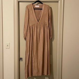 Chicago Long Dress in Roma Cafe Au Lait Sundress